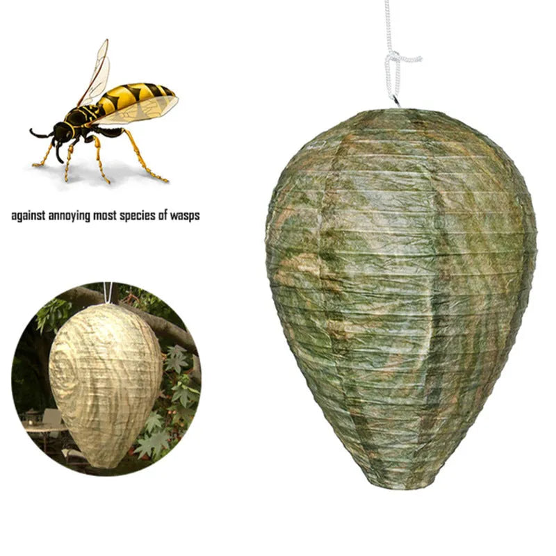Paper beehive guide lantern in photo colour, dimensions 22cm by 28cm