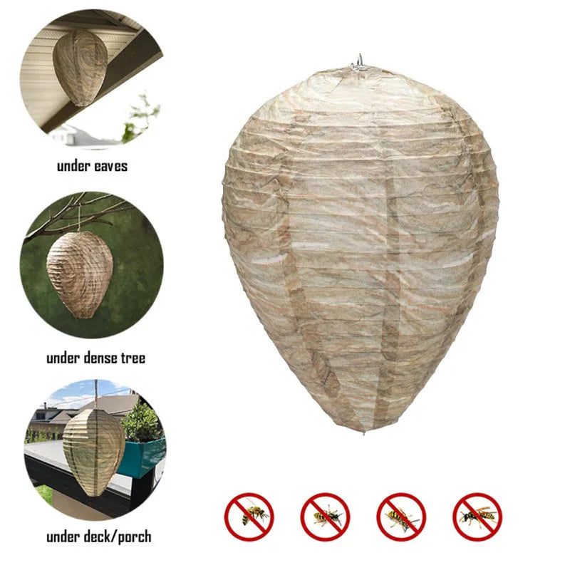 Beehive-shaped paper lantern measuring 22cm diameter by 28cm height with wire frame