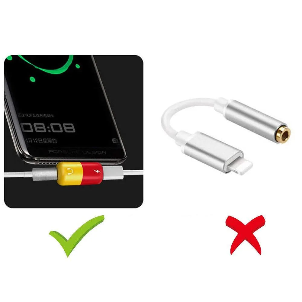 Blue Huawei Honor smartphone charging audio adapter with USB-C and 3.5mm ports