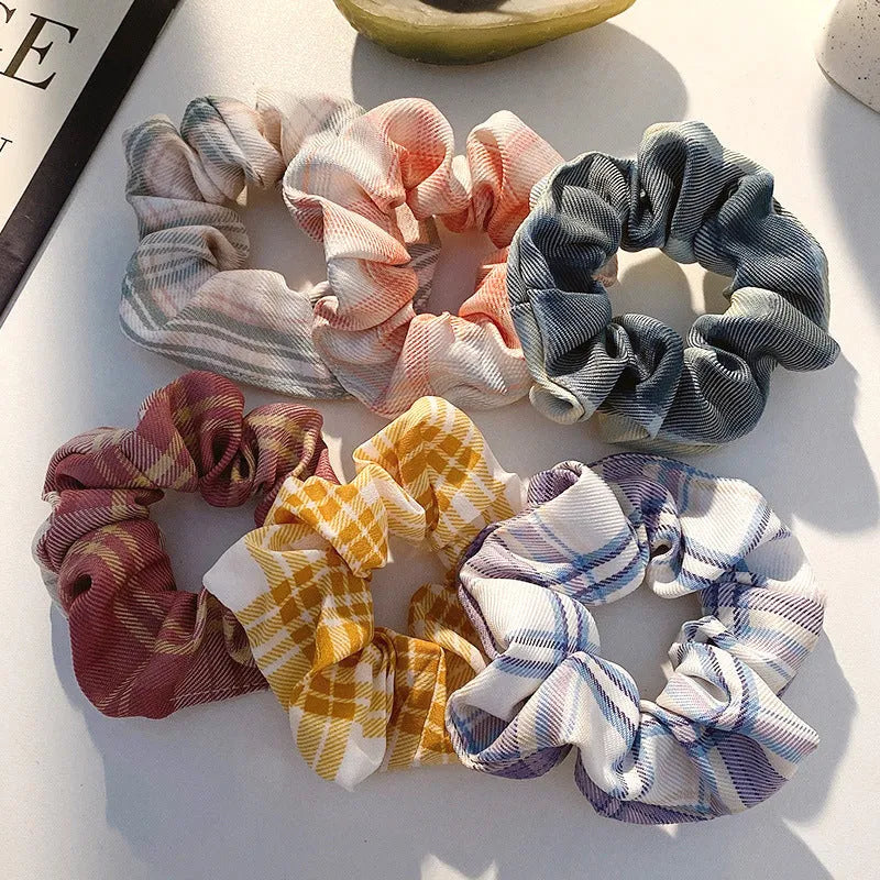 Children's hair accessories set with small intestine rings and large intestine ropes in autumn colours