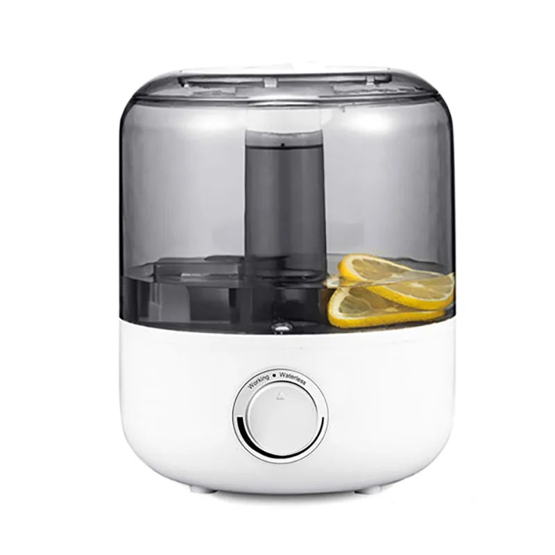 White or black mechanical humidifier with 3-litre tank, dimensions 183mm wide by 233mm tall.