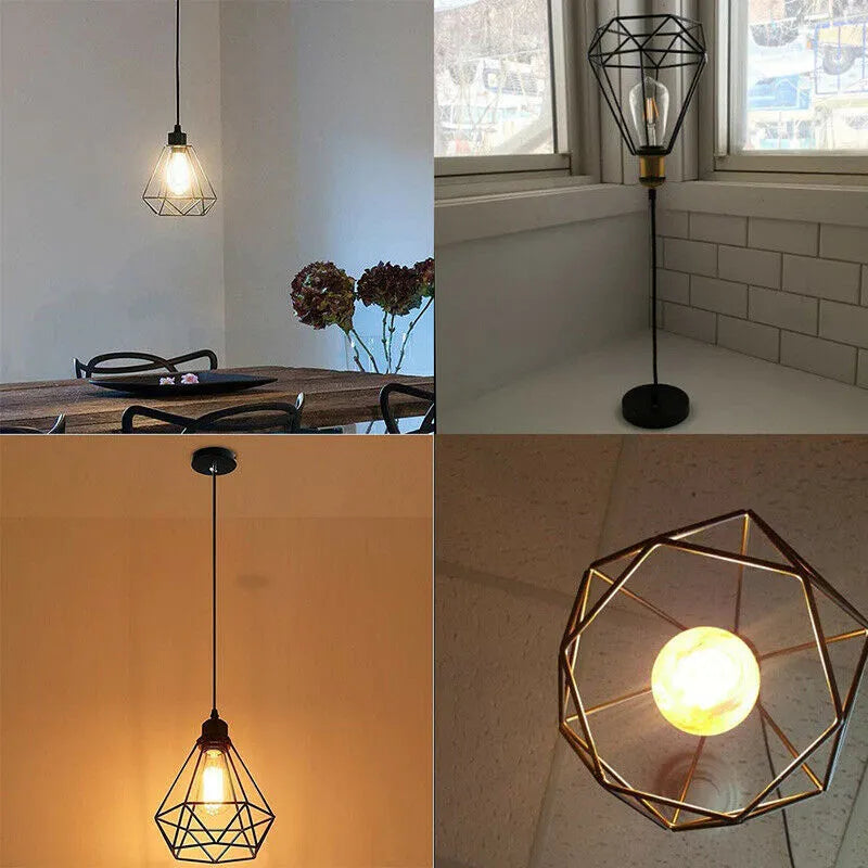 Black Nordic retro iron chandelier with retractable hanging mechanism