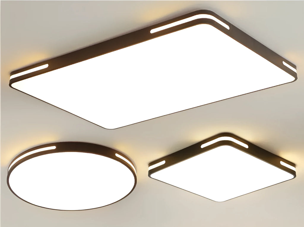 Ultra-thin round acrylic LED ceiling lamp with remote control in white finish
