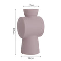 Nordic Morandi simple hammer ceramic vase in beige, brown, or purple glaze colours.