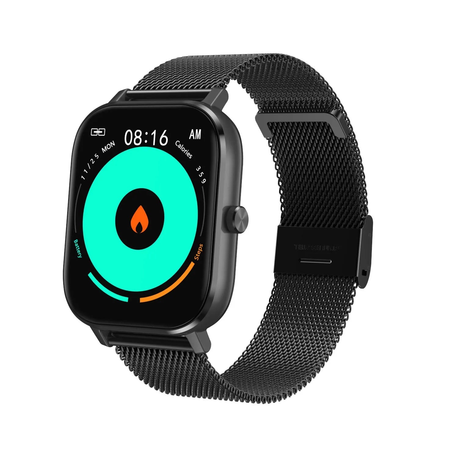 Smart bracelet with 1.54-inch screen displaying health metrics including ECG and blood pressure readings