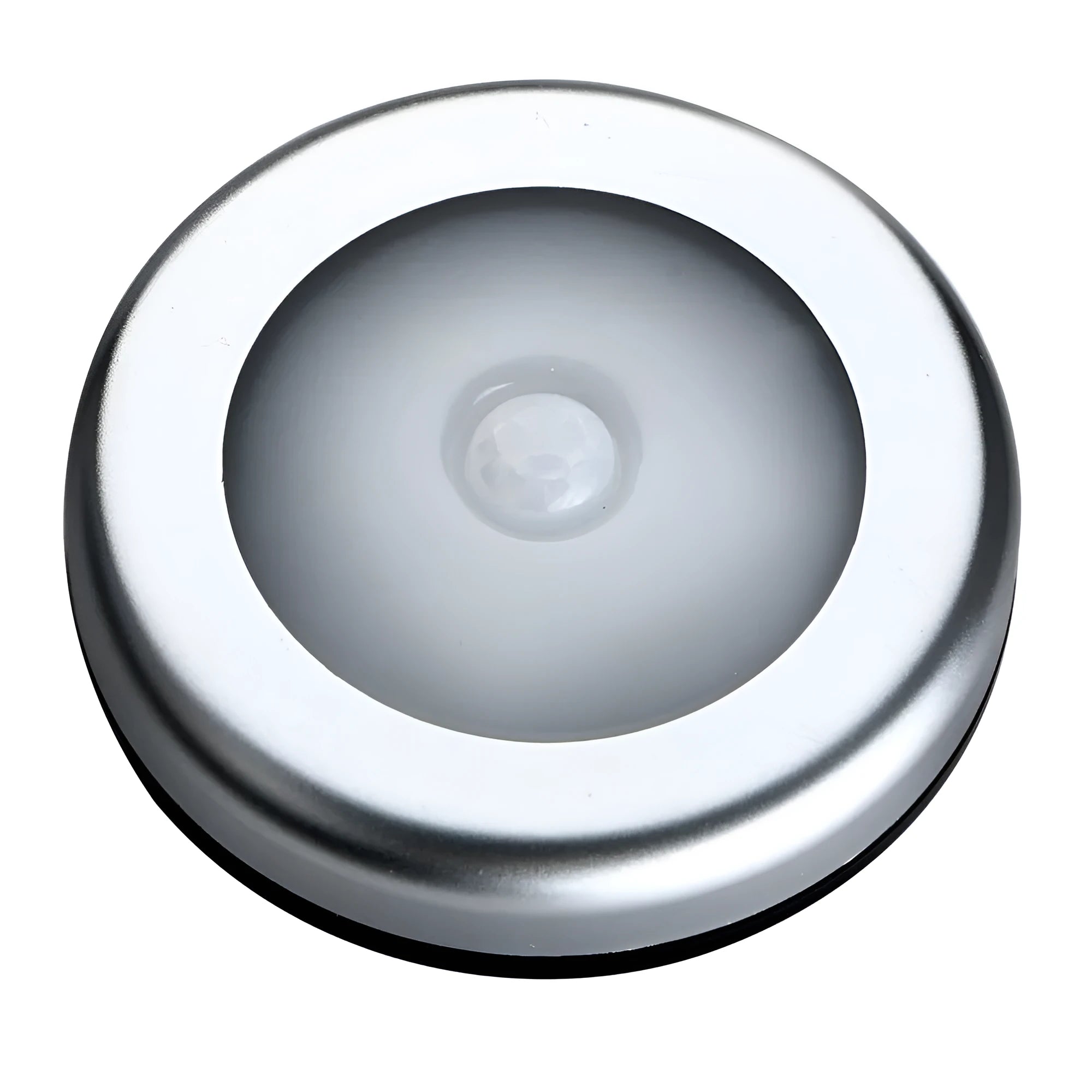 Silver square wireless motion sensor LED night light