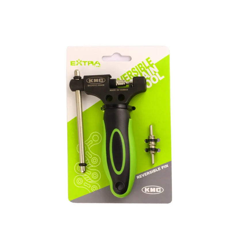 Green steel bicycle chain cutter with double shaft device and a separate chain driver tool