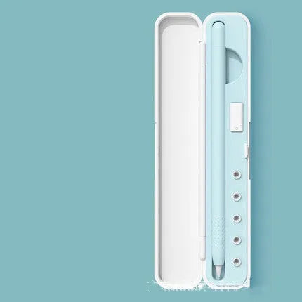 Hard cover storage case for Apple Pencil with pen adapter compartment in multiple colour options