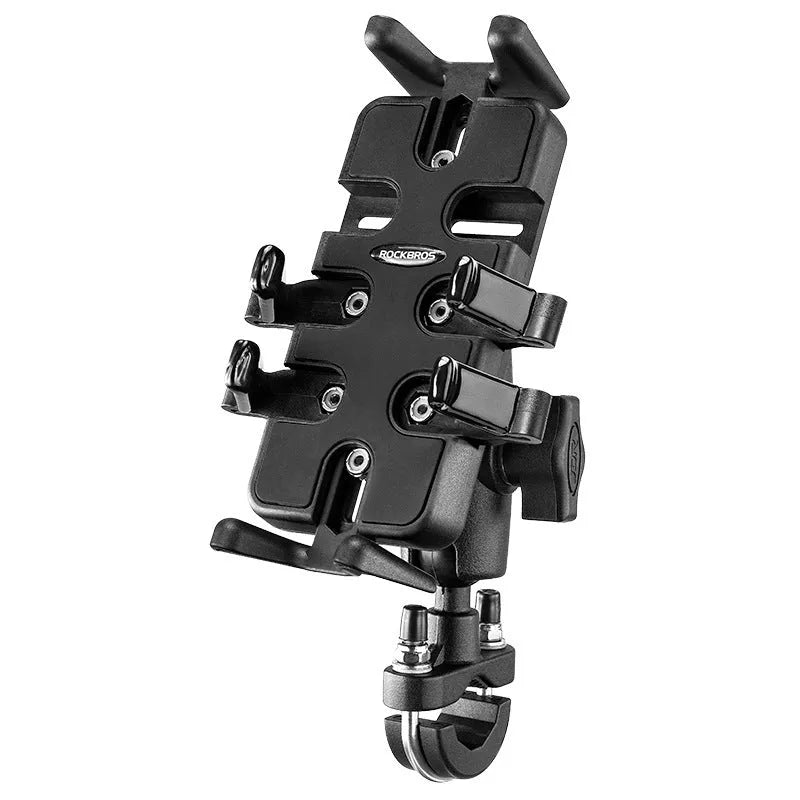 Black U-shaped handlebar phone mount for motorcycle and bicycle navigation
