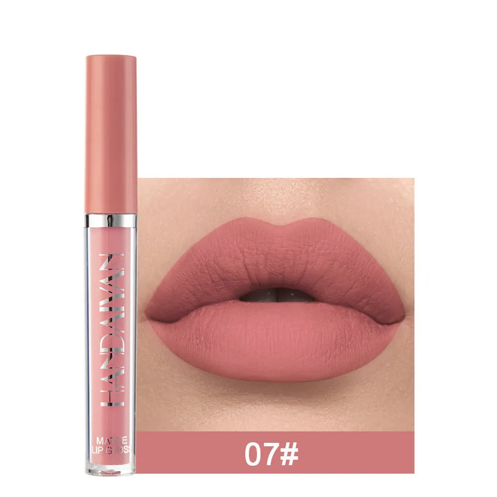 HANDAIYAN matte non-stick cup liquid lipstick tube in one of 13 colour styles, 2.5ml size.