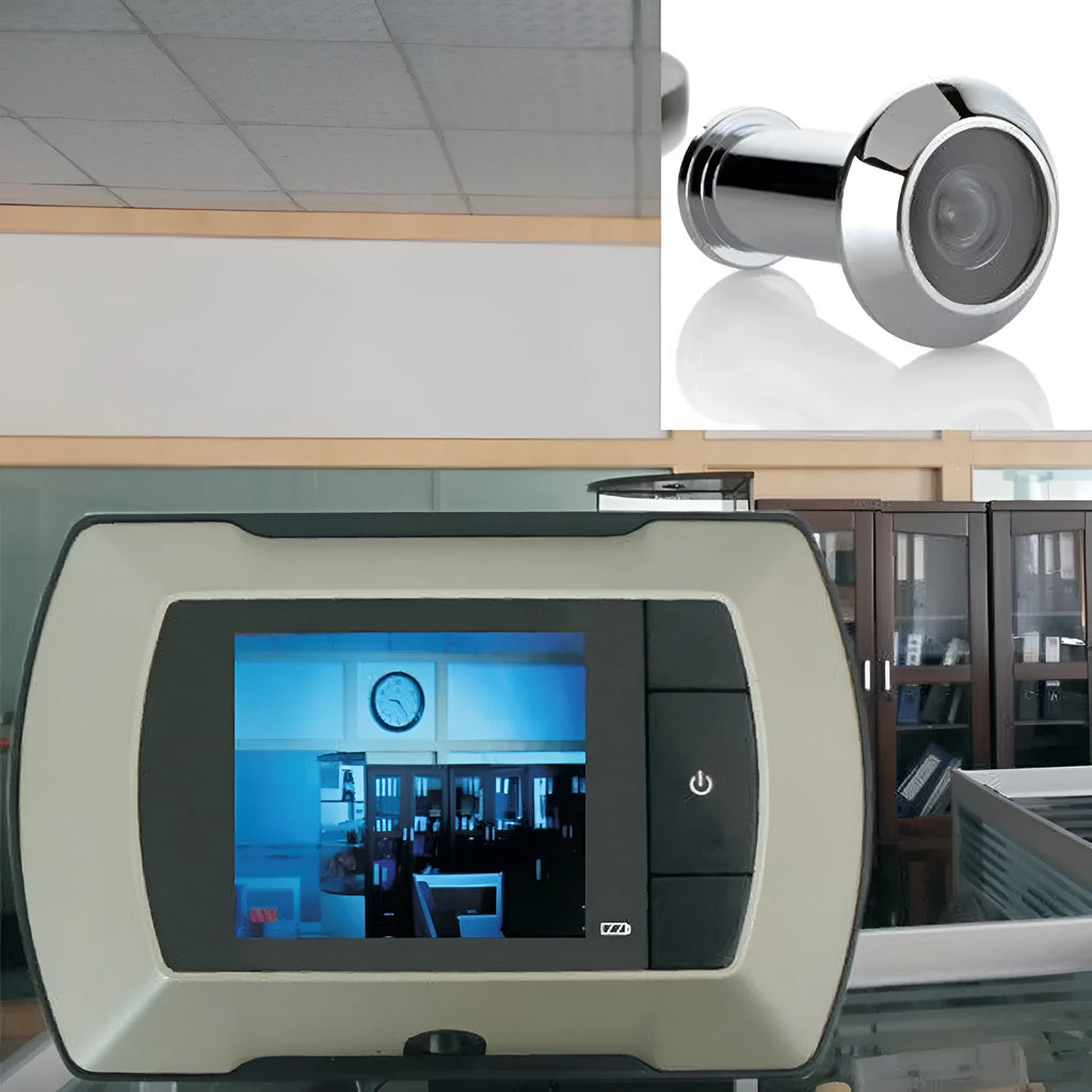 LCD visual monitor door peephole system with wireless camera for home security