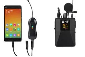 Little Bee X3 black wireless lavalier lapel microphone for smartphones