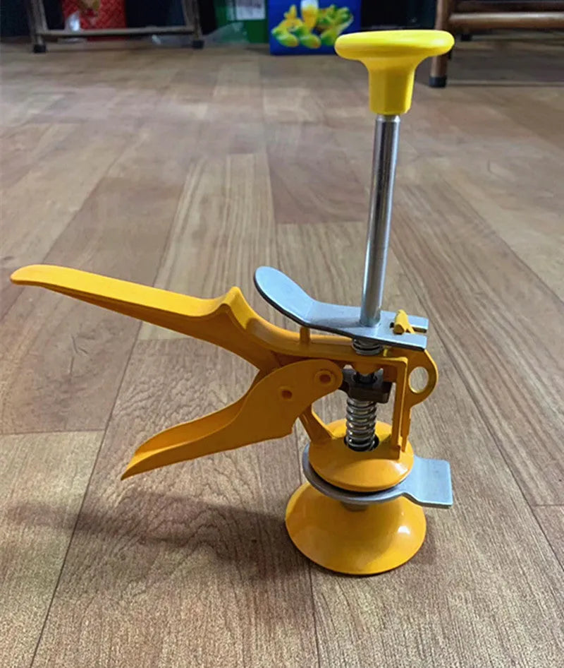Adjustable tile raising locator tool with electroplated metal alloy construction for concrete processing