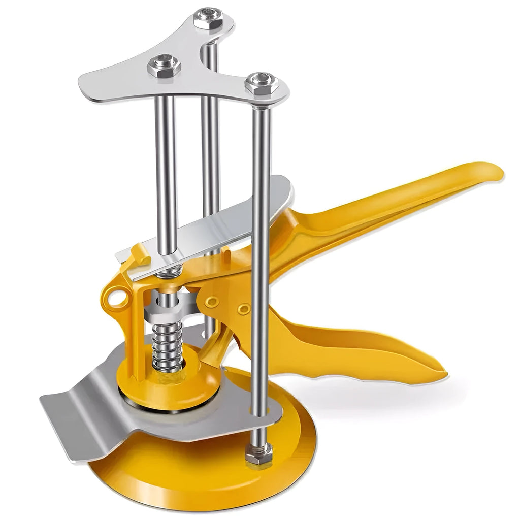 Adjustable tile raising locator tool with electroplated metal alloy construction for concrete processing