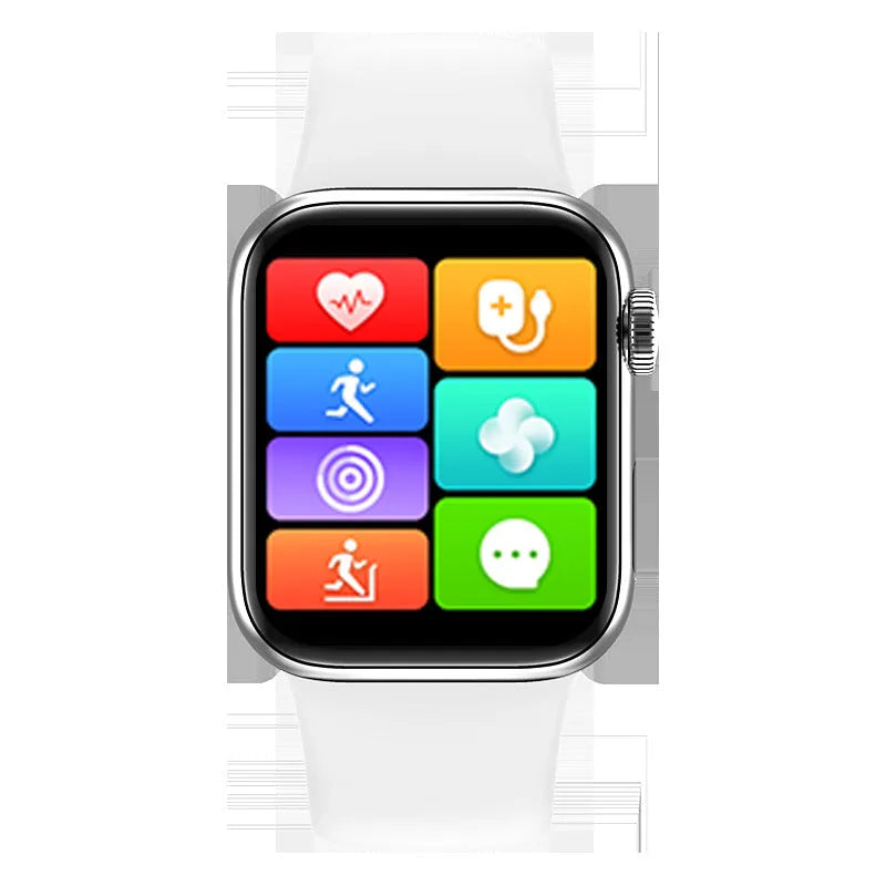 M16Plus rotary encoder smart watch in wolf gray with 1.8 inch touch screen on wrist