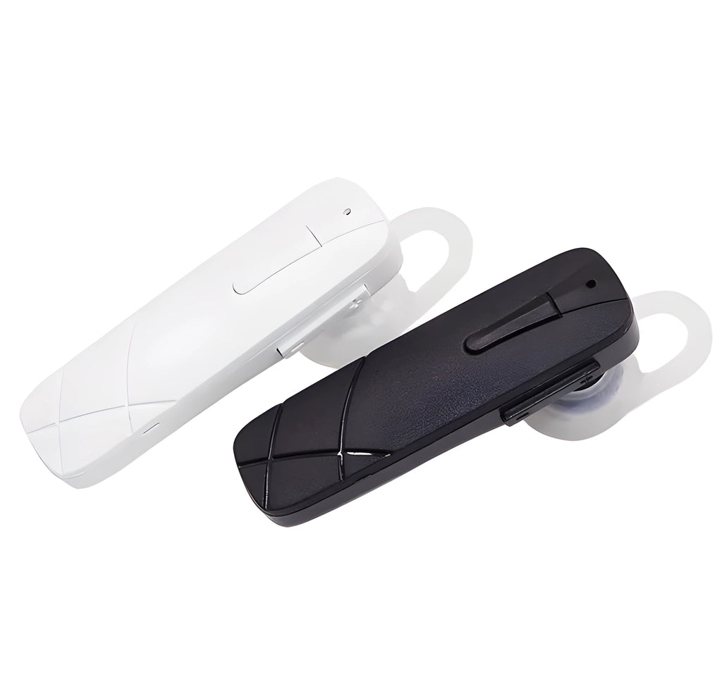 Mini black and white Bluetooth wireless earphone headset with earplug design