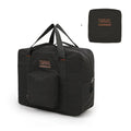 Sealable cube-shaped travel storage organiser bag in black 300D Oxford cloth