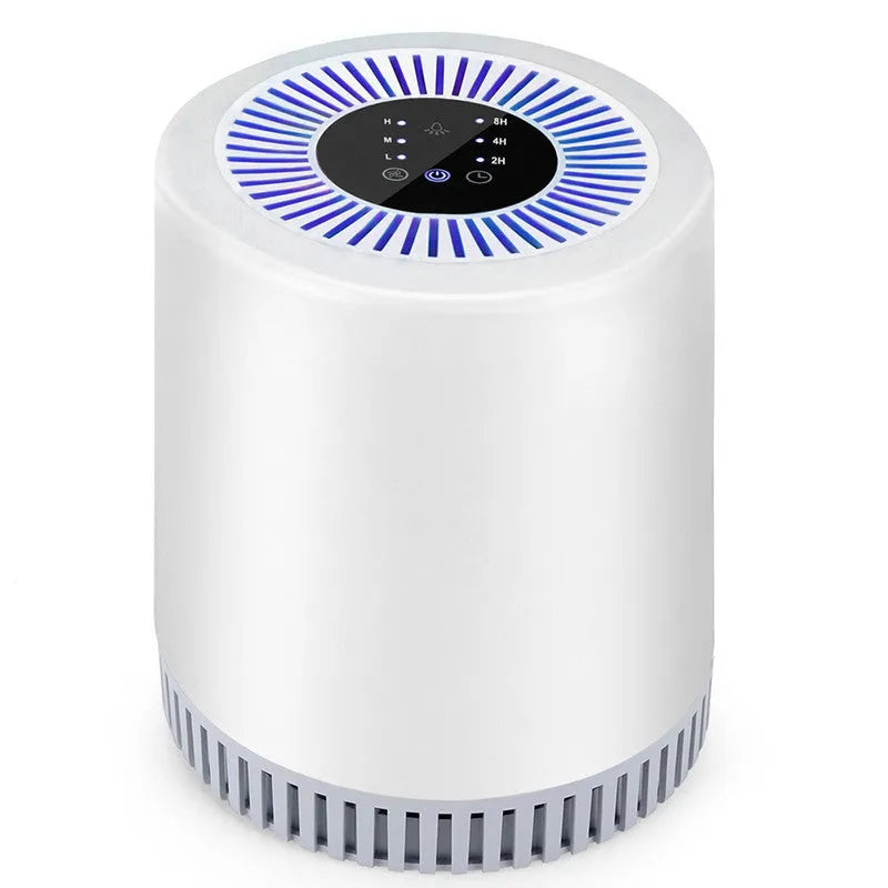 White indoor household air purifier unit for rooms up to 20 square metres.