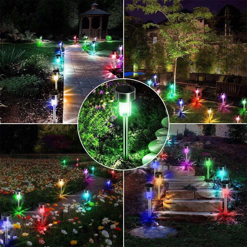 Stainless steel garden landscape light with LED illumination and IP44 waterproof rating