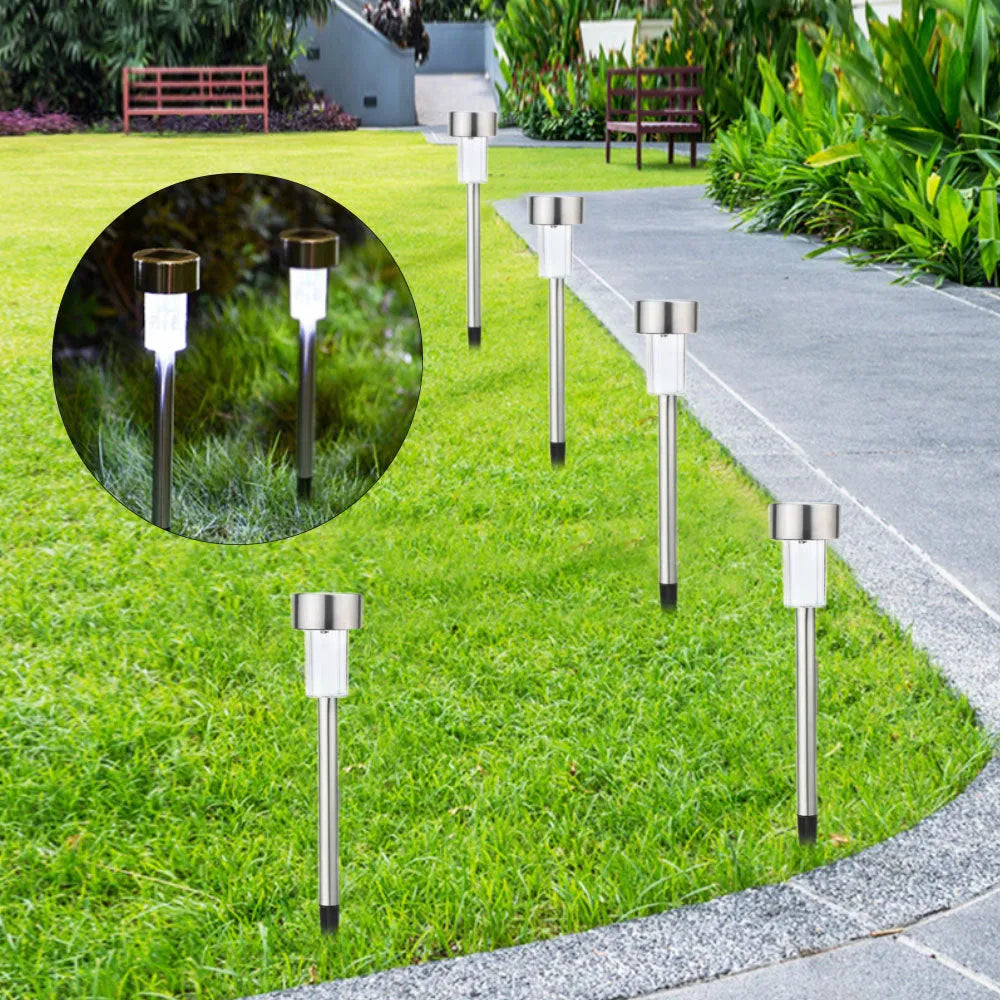 Stainless steel garden landscape light with LED illumination and IP44 waterproof rating