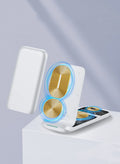 Three-in-one foldable wireless charger with indication function, Type-C input, black and white colour options