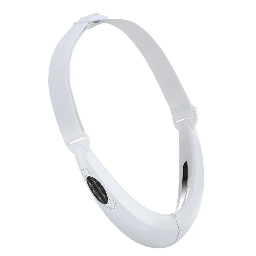 White facial lifting instrument with dual light therapy and handheld design for home use