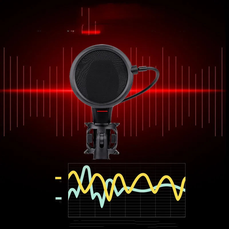 Live broadcast wired microphone with USB power for gaming and streaming audio capture