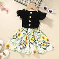 Lightweight sleeveless summer dress for toddler girl in woven fabric