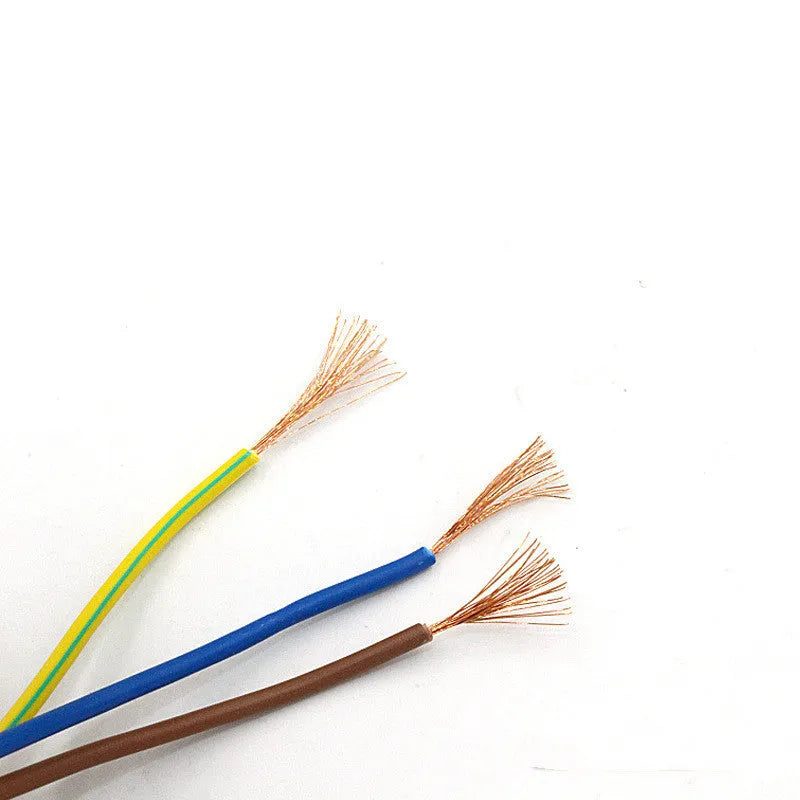 Black American standard three-pin power cord with PVC sheath measuring 1.2 metres in length
