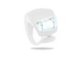 LED bike safety light with flexible silicone body and clip-on attachment in multiple colours
