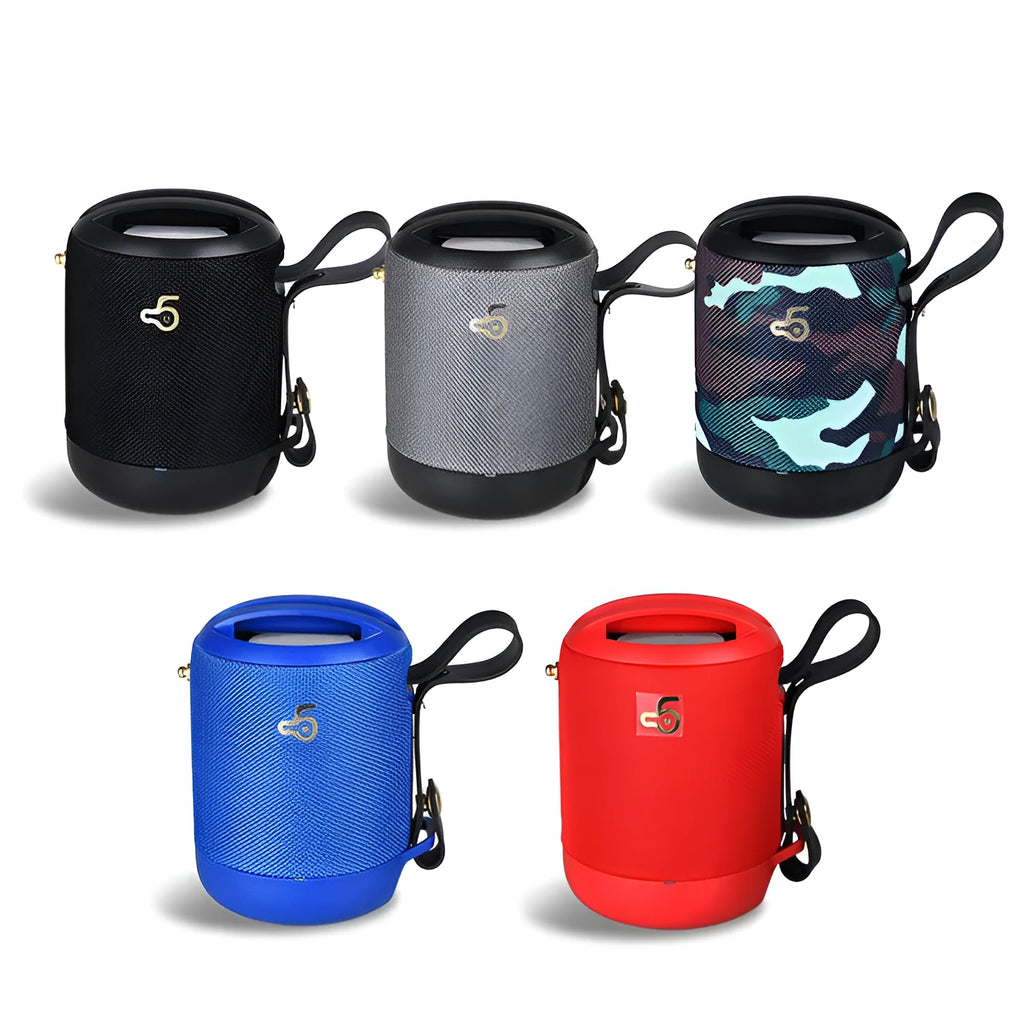 Wireless portable mini waterproof bluetooth speaker in multiple colours with carrying strap