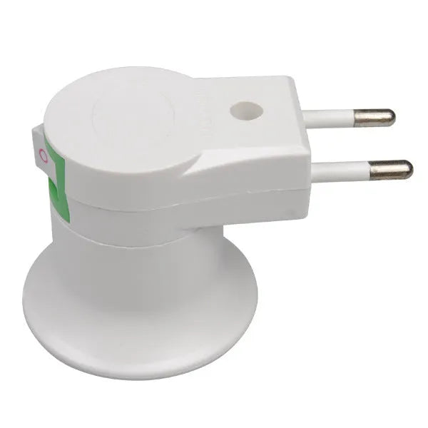White bakelite wall plug-in E27 lamp holder with switch for AU EU US outlets