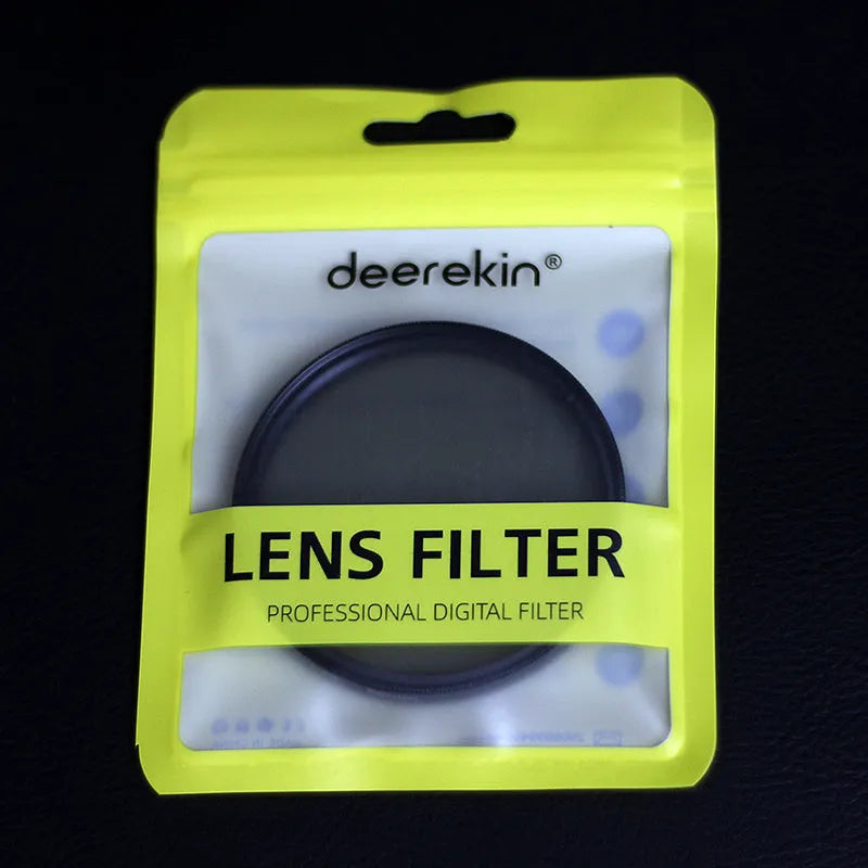 Digital camera ND8 neutral density filter with aviation aluminium frame showing thread sizes from 49mm to 82mm