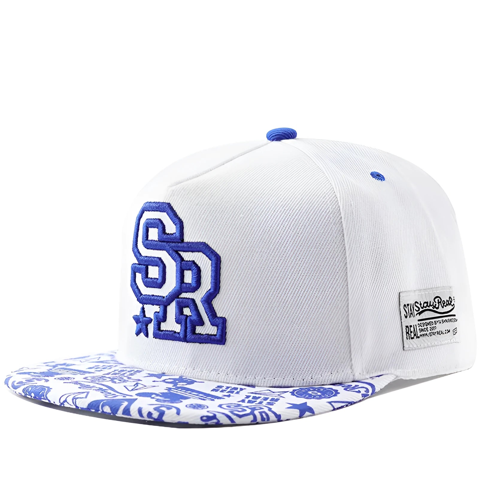 Adjustable cotton baseball cap with letter embroidery in black or white colours