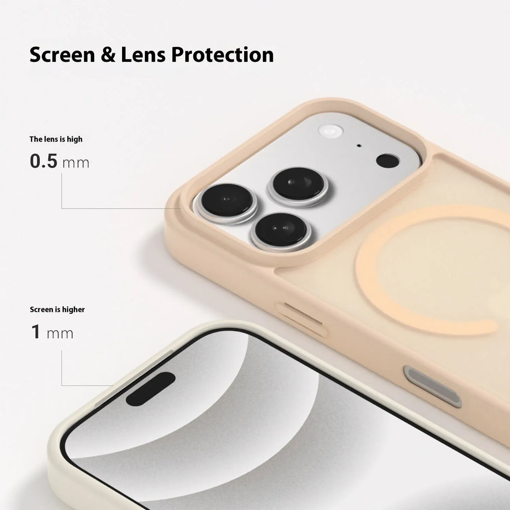 Frosted translucent magnetic phone case for iPhone with anti-skid and anti-fingerprint finish in multiple colours