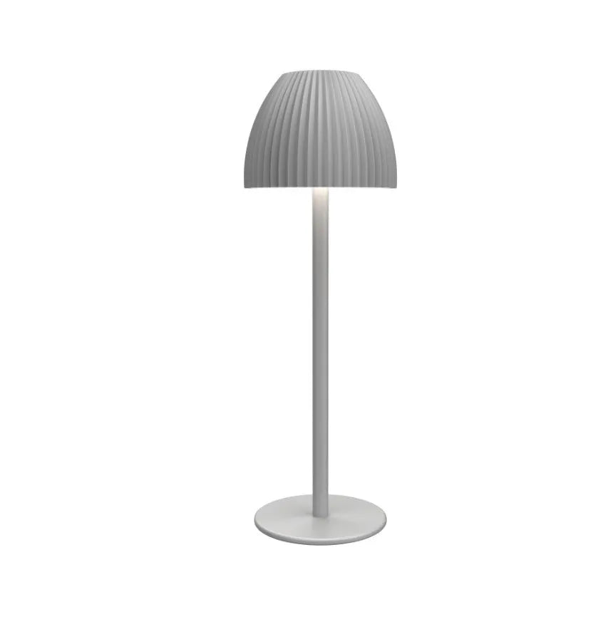 Modern dimmable night lamp with thin round base in black or white for bedroom and dining room