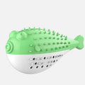 Silicone fish chew toy for cats with textured teeth cleaning surfaces and grabbing tail in four colour options