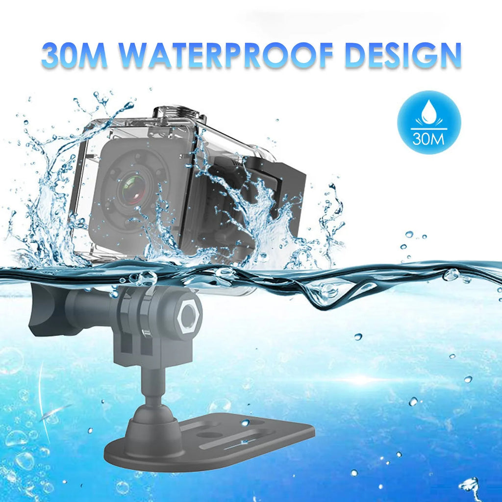 SQ29 black waterproof sports camera with MicroUSB port and TF card slot
