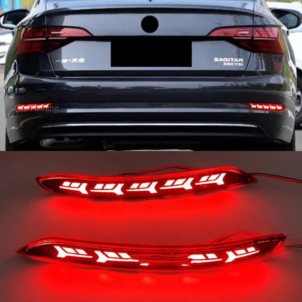 Volkswagen Sagitar rear LED bumper light with water flow streamer effect