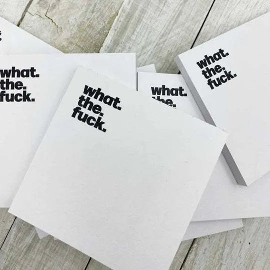 Square 75mm x 75mm sticky notes pad with colourful humorous English designs
