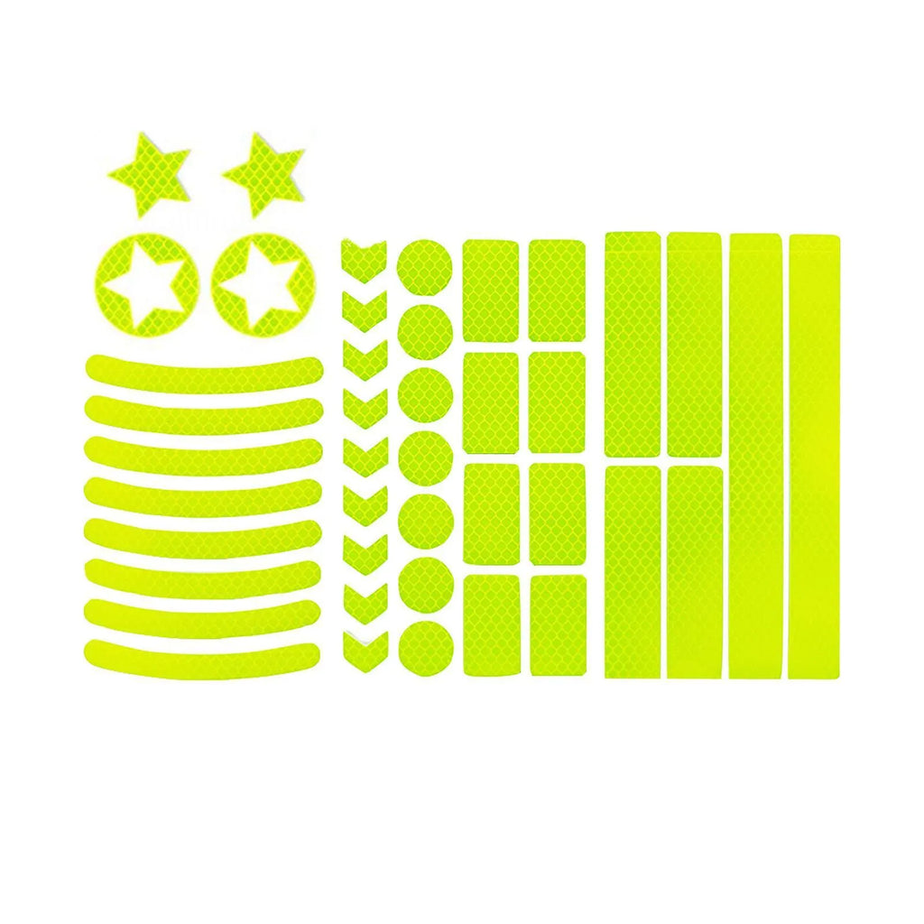 Bicycle reflective tape with grid pattern measuring 11.5x21cm in four colour options