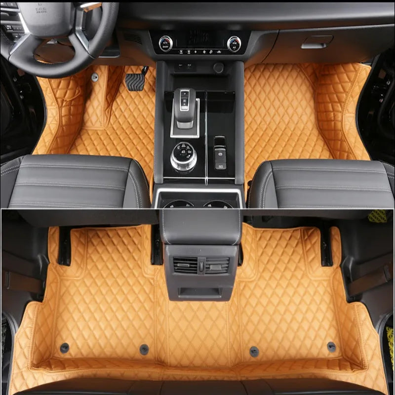 Custom floor mats for 2023 Mitsubishi Outlander five-seat model in black, grey and brown colour options