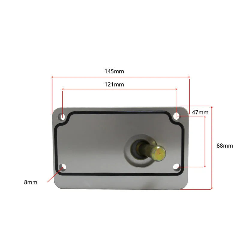 Silver aluminium alloy quick short rod shift lever for Horton vehicles with mounting hardware