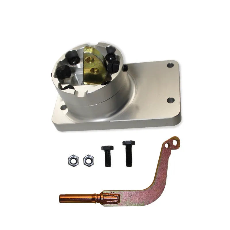 Silver aluminium alloy quick short rod shift lever for Horton vehicles with mounting hardware