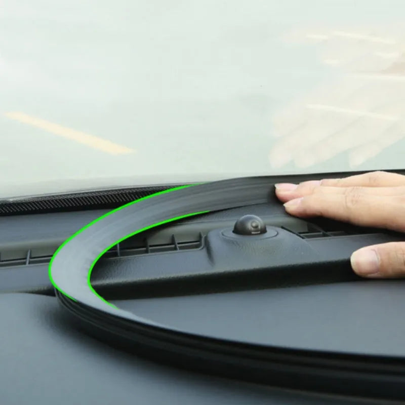 Car dashboard soundproof seal strip for Outlander, 1.6 m high quality silicone, double-sided six-card slot