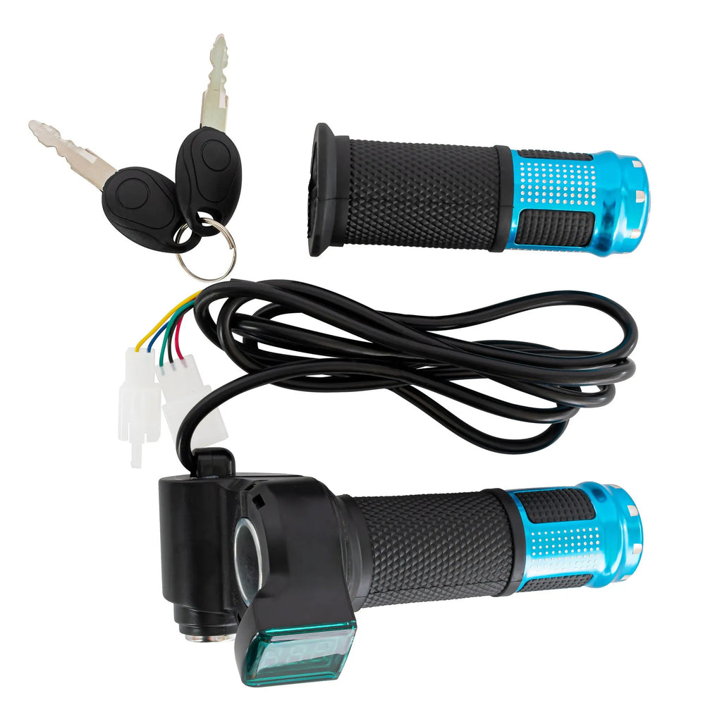 Electric vehicle handlebar section in PC/ABS with 5-core wire and IPX4 waterproof rating