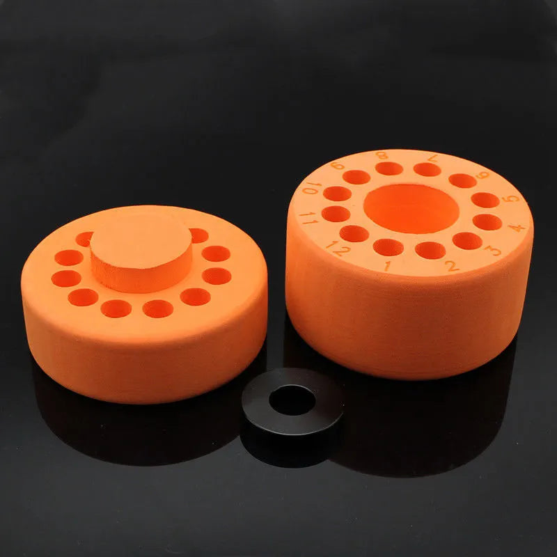 Orange and blue process cooling box for freezer cell recovery with metal iron block and plastic cover