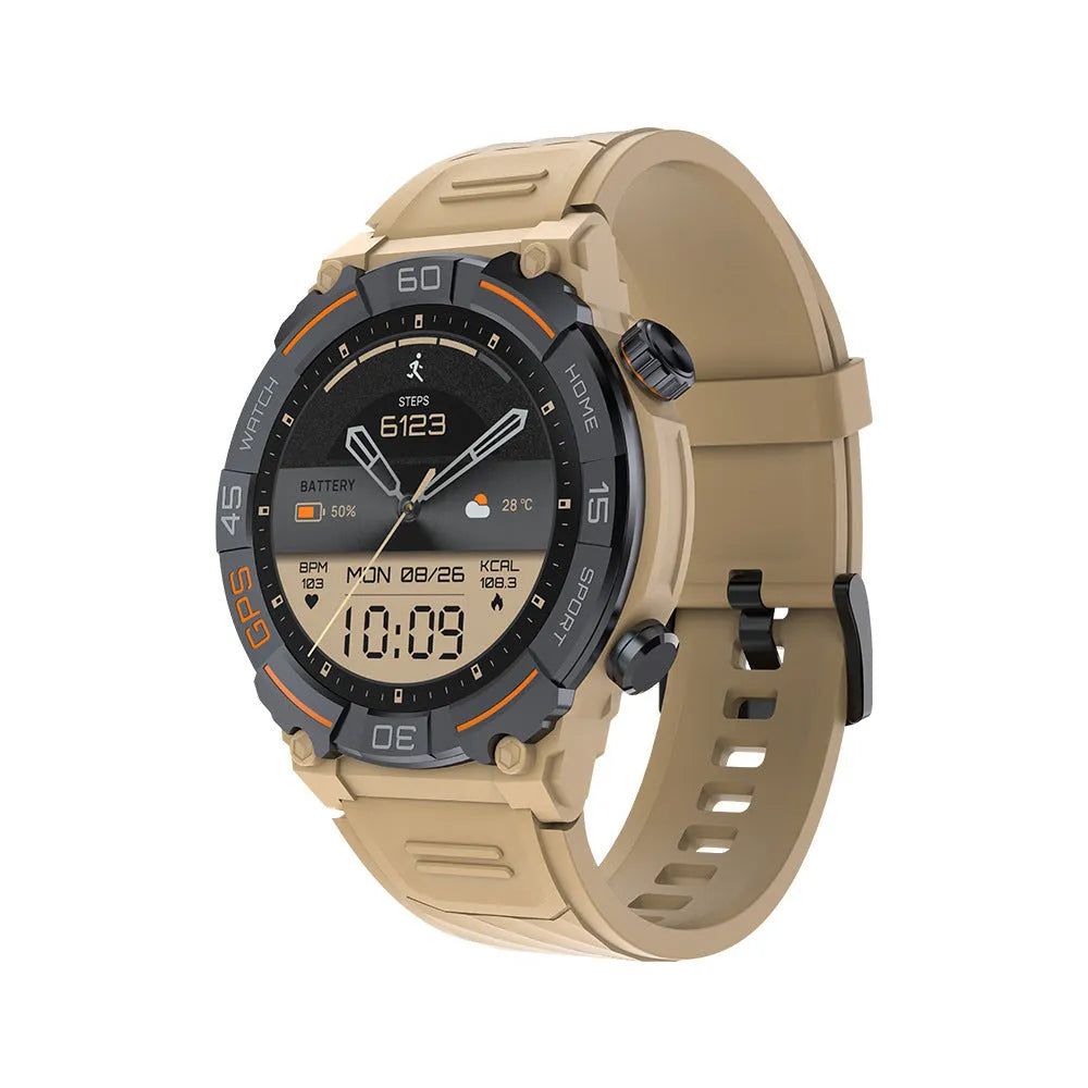 Smart watch with Bluetooth calling, health sensors, and TFT screen in black colour option