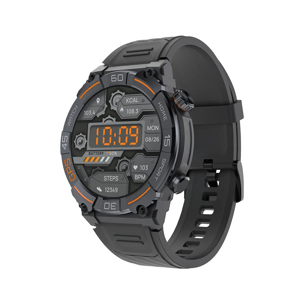 Smart watch with Bluetooth calling, health sensors, and TFT screen in black colour option