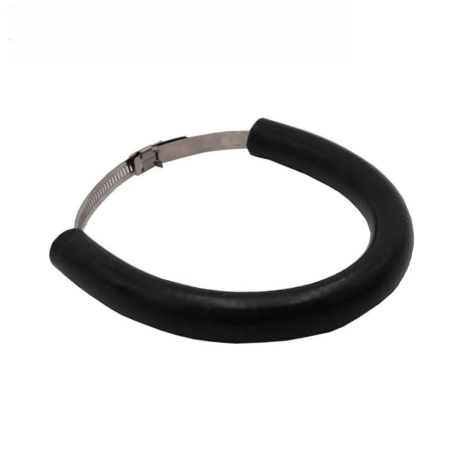 Universal motorcycle exhaust pipe anti-drop gasket in black, blue, and orange colours